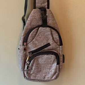 Gray Sling Bag